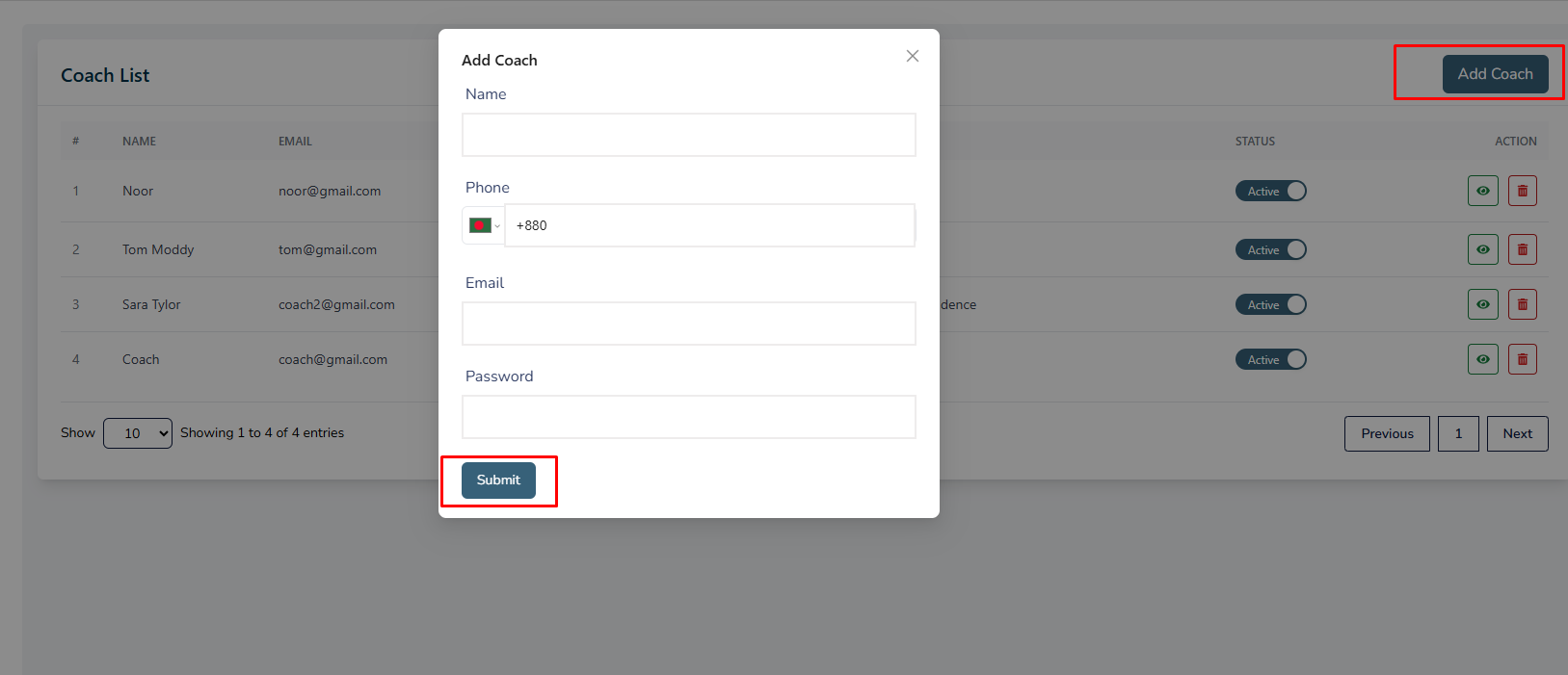 Add Trainer