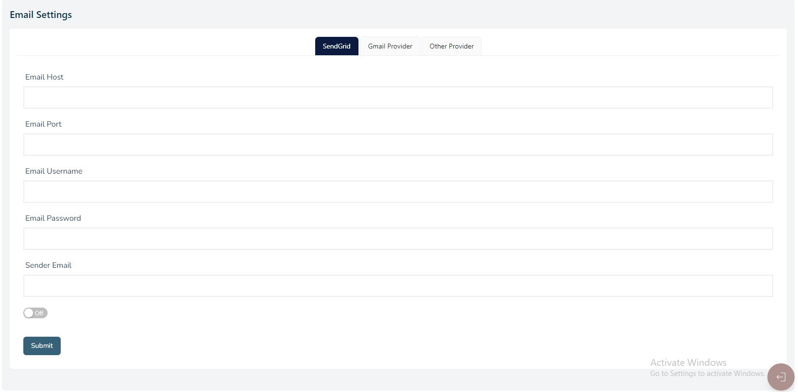 Email Settings