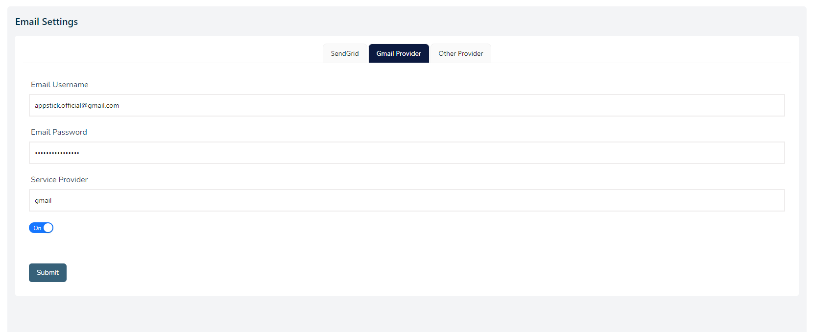 Email Settings